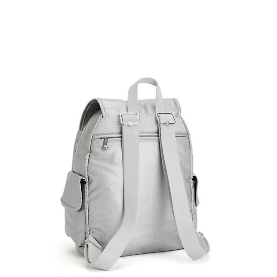 Kipling City Pack Small Metallic Rugzak Zilver | België 1701DF